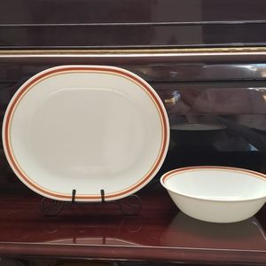 Corelle serving plate&bowl